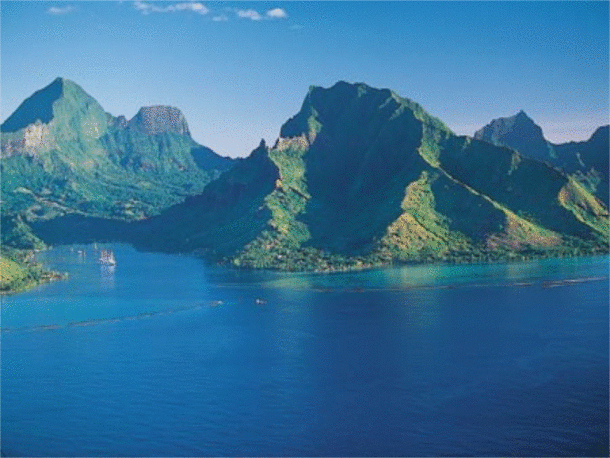 A view of Cook's Bay on the Island of Moorea.