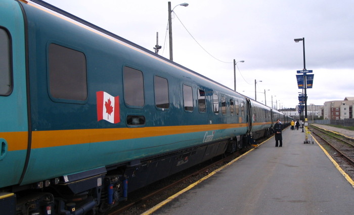 VIA’s train # 15, the Ocean, ready to board passengers in Halifax.