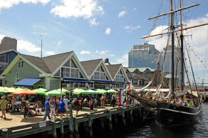 The Halifax waterfront features restaurants and a wonderful maritime museum.